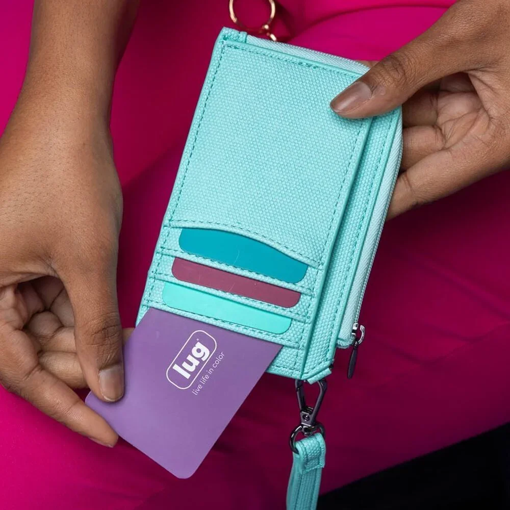 LUG Twirl Matte Luxe VL (Vegan Leather) RFID Wristlet Wallet - Pink Tourmaline